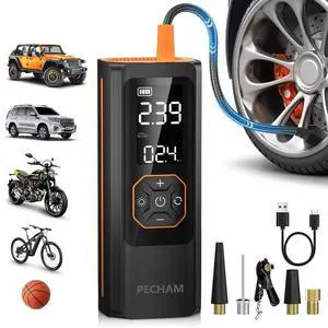 KEHIPI Tire Inflator Portable Air Compressor,USB 5V 20000mAh Battery 160PSI Cordless Tire Pump Electric Air Pump for Car Tires,Fits Car/Truck/Motorcycle/Balls/Bicycles