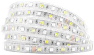 KEHIPI 5050 RGBW RGB+Warm White(2700K-3000K) 150RGB+150White LED Tape Light 5m 16.4ft 60LED/m Multi-Colored IP67 12mm Width FPCB DC12V for Bedroom Home Decoration(No Adapter or Controller)