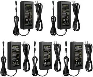 KEHIPI 12 Volt Power Supply Driver, 5A 60W 12V LED Power Supply Adapter, 5 Pack Low Voltage Transformer, AC 100-240V to DC 12V Driver,Use for LED Strip Light KEHIPI 12 Volt Power Supply Driver, 5A 60W 12V LED Power Supply Adapter, 5 Pack Low Voltage Transformer, AC 100-240V to DC 12V Driver,Use for LED Strip Light
