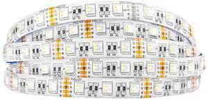 KEHIPI 5050 RGBW RGB+Warm White(2700K-3000K) 4 Colors in 1 LED Tape Light DC12V 5m 16.4ft 60LED/m Multi-Colored IP65 White 12mm PCB for Bedroom Kitchen Home Decoration(No Adapter or Controller)