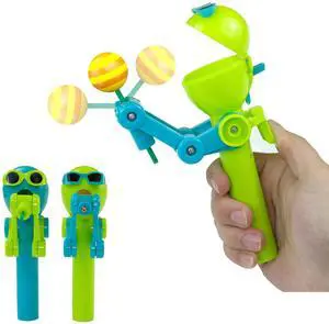 KEHIPI 2 Pcs Robot Lollipop Holder for Kids, Halloween Lollipop Case, Creative Press-to-Store Toy & Fun Gift for Toddlers Over 3 Years Old