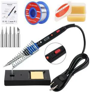 KEHIPI Soldering Iron Kit, 80W 110V LCD Digital Welding Tools, 356-896(180-480), Portable Adjustable Temperature Solder Irons, for Metal, Jewelry, Electric Repairing, DIY