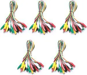 KEHIPI WG-026 10 Pieces and 5 Colors Test Lead Set & Alligator Clips,20.5 inches / 22 AWG Wire (5 Pack)