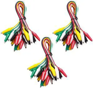 KEHIPI WG-026 10 Pieces and 5 Colors Test Lead Set & Alligator Clips,20.5 inches / 22 AWG Wire (3 Pack)
