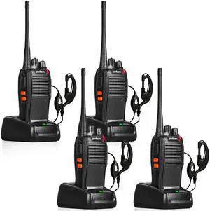 KEHIPI 777S walkie talkies Long Range for Adults Rechargeable with Earpieces and Li-ion Battery,Two Way radios has VOX/TOT/Emergency Alarm/Battery Low Alert/Flashlight/Scan Function4 Pack