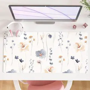 KEHIPI Large Mouse Pad,Floral Desk Mat for Desktop,Women Girls PU Leather Waterproof Gaming Mousepad, Computer Laptop Flower Desk Accessories Protector Writing Pad for School Office Home 31.5" x 15.7" KEHIPI Large Mouse Pad,Floral Desk Mat for Desktop,Women Girls PU Leather Waterproof Gaming Mousepad, Computer Laptop Flower Desk Accessories Protector Writing Pad for School Office Home 31.5" x 15.7"