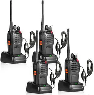 KEHIPI 666S walkie talkies Long Range Rechargeable for Adults with Headphones and Li-ion Battery,2 Way radios has VOX/Noise Reduction/TOT/Flashlight/Monitoring/Scan Function4 Pack