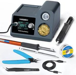 KEHIPI Soldering Iron Station Kit, 72W Digital Display with Adjustable Temperature (150°C-480°C), OLED Display, Auto Sleep Function, 2 Tips, 50g Solder Wire, Solder Sucker, Tweezers KEHIPI Soldering Iron Station Kit, 72W Digital Display with Adjustable Temperature (150°C-480°C), OLED Display, Auto Sleep Function, 2 Tips, 50g Solder Wire, Solder Sucker, Tweezers