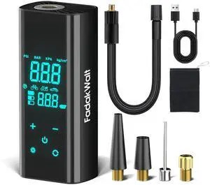 KEHIPI Tire Inflator Portable Air Compressor, 150 PSI Cordless Air Pump with Digital Pressure Gauge, LED Light, Auto Shut-Off, for Car, Motorcycle, Bike, Ball  Not for Truck Tires