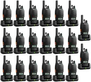 KEHIPI H777D 2 Way Radio for Adults with LCD Screen, USB-C Charging, FRS Long Range Handheld Commercial Walkie Talkies, Compact Hand Free Rechargeable, for Bussiness Retail Warehouse(20 Pack)