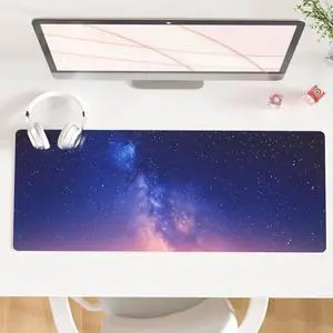 KEHIPI Desk Pad, Galaxy PU Leather Desk Blotter Protector, Waterproof Computer Desk Mat, Keyboard Mouse Pads, Non Slip Base Home & Office Accessories, Extended Large Size 31.5" x 15.7" - Starry Sky KEHIPI Desk Pad, Galaxy PU Leather Desk Blotter Protector, Waterproof Computer Desk Mat, Keyboard Mouse Pads, Non Slip Base Home & Office Accessories, Extended Large Size 31.5" x 15.7" - Starry Sky