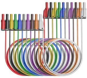 KEHIPI 10PCS Banana Plug Silicone Test Leads 4mm Fully Insulated Safety Shrouded Stackable Banana Plug Soft Wire Extension Cable for Multimeter KEHIPI 10PCS Banana Plug Silicone Test Leads 4mm Fully Insulated Safety Shrouded Stackable Banana Plug Soft Wire Extension Cable for Multimeter