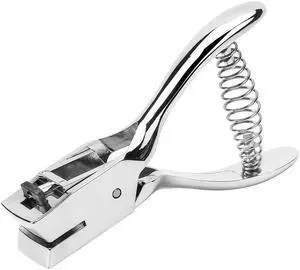 KEHIPI Hole Punch One Slot Badge Punch for ID Cards, Handheld, No Burrs, Metal Badge Puncher, 15mm x 3mm Hole Size