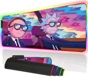 KEHIPI RGB Mouse Pad, XXL LED Gaming Mouse Mat Heavy Duty Anty Slip 35.4 * 15.7 Inches greencity