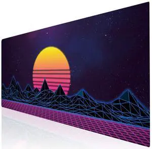 KEHIPI Large Gaming Mouse Pad, Extended XXL Desk Pad & Non-Slip Rubber Mat for Mice and Keyboard with Stitched Edges 90x40 zisesun011