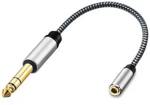 KEHIPI 3.5mm to 1/4 Adapter, 6.35mm 1/4" Male to 3.5mm 1/8" Female TRS Stereo Audio Cable, Nylon Braid Compatible for Amplifiers, Guitar, Piano, Home Theater Devices KEHIPI 3.5mm to 1/4 Adapter, 6.35mm 1/4" Male to 3.5mm 1/8" Female TRS Stereo Audio Cable, Nylon Braid Compatible for Amplifiers, Guitar, Piano, Home Theater Devices