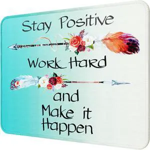 KEHIPI Mouse Pad [30% Larger] with Anti-fray Stitching, Premium-Textured & Waterproof Computer Mousepad with Non-Slip Rubber Base, Gaming Mouse Mat for Laptop, Office & Home, Feather Arrow