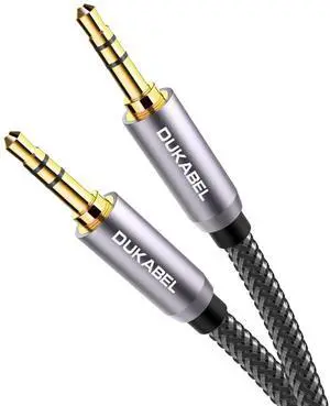 KEHIPI Top Series Audio Cable 8 Feet (2.4 Meters) - Shielded Aux Cable Cord 3.5mm Male to Male Stereo Auxiliary Cable Cord/Crystal-Nylon Braided / 24K Gold Plated / 99.99% 4N OFC Conductor KEHIPI Top Series Audio Cable 8 Feet (2.4 Meters) - Shielded Aux Cable Cord 3.5mm Male to Male Stereo Auxiliary Cable Cord/Crystal-Nylon Braided / 24K Gold Plated / 99.99% 4N OFC Conductor