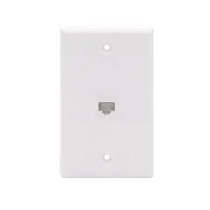 KEHIPI Ethernet Wall Plate (UL-listed) 1-Pack, CAT6 Wall Plate Female to Female, Compatible with CAT6/CAT5E/CAT5 Cabels, White