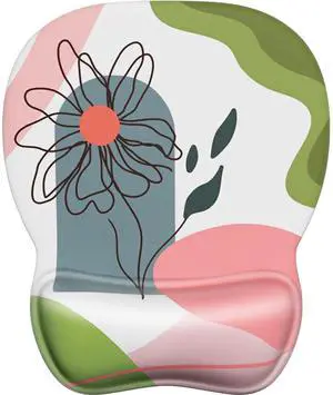 KEHIPIErgonomic Mouse Pad with Gel Wrist Rest, Comfortable Mousepad with Smooth Wrist Support Surface and Non-Slip PU Base for Pain Relief, Computer, Laptop, Office & Home, 9.4 x 8.1 in, Pastel Petals KEHIPIErgonomic Mouse Pad with Gel Wrist Rest, Comfortable Mousepad with Smooth Wrist Support Surface and Non-Slip PU Base for Pain Relief, Computer, Laptop, Office & Home, 9.4 x 8.1 in, Pastel Petals