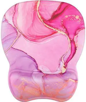 KEHIPI Ergonomic Mouse Pad with Gel Wrist Rest, Comfortable Mousepad with Smooth Wrist Support Surface and Non-Slip PU Base for Pain Relief, Computer, Laptop, Office & Home, 9.4 x 8.1 in, Pink Marble KEHIPI Ergonomic Mouse Pad with Gel Wrist Rest, Comfortable Mousepad with Smooth Wrist Support Surface and Non-Slip PU Base for Pain Relief, Computer, Laptop, Office & Home, 9.4 x 8.1 in, Pink Marble