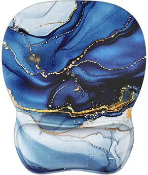 KEHIPI Ergonomic Mouse Pad with Gel Wrist Rest, Comfortable Mousepad with Smooth Wrist Support Surface and Non-Slip PU Base for Pain Relief, Computer, Laptop, Office & Home, 9.4 x 8.1 in, Blue Marble KEHIPI Ergonomic Mouse Pad with Gel Wrist Rest, Comfortable Mousepad with Smooth Wrist Support Surface and Non-Slip PU Base for Pain Relief, Computer, Laptop, Office & Home, 9.4 x 8.1 in, Blue Marble
