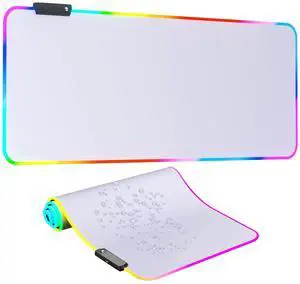 KEHIPI RGB Mousepad Led Mouse Pad, Large Mouse Pad,Led and Big Mouse mat(White) KEHIPI RGB Mousepad Led Mouse Pad, Large Mouse Pad,Led and Big Mouse mat(White)