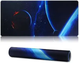 KEHIPI Large Gaming Mouse Pad with Stitched Edges,[35.4x15.7In] Extended Mouse Pad with Non-Slip Natural Rubber Base for Gamer/Desktop/Office/Home-90 x 40 ingqiu02