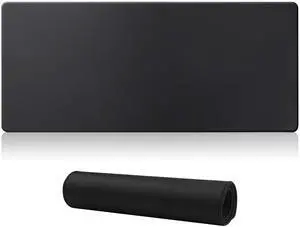 KEHIPI Large Gaming Mouse Pad with Stitched Edges,[27.5x11.8In] Extended Mouse Pad with Non-Slip Natural Rubber Base for Gamer/Desktop/Office/Home (70x30 Blackus)