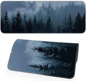 KEHIPI Mouse Pad, Misty Forest Pattern, Non-Slip Rubber Gaming Mouse Pad with Stitched Edges for Computer, Office, Home, 31.5 x 11.8 Inch (Forest) KEHIPI Mouse Pad, Misty Forest Pattern, Non-Slip Rubber Gaming Mouse Pad with Stitched Edges for Computer, Office, Home, 31.5 x 11.8 Inch (Forest)