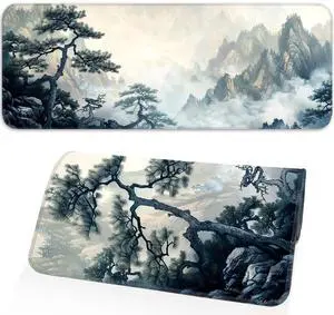 KEHIPI Gaming Mouse Pad, Non-Slip Rubber Base, Enlarged Mouse Pad with Stitching for Gaming, Office and Home, 31.5x11.8 Inch, Mountain Ink Painting KEHIPI Gaming Mouse Pad, Non-Slip Rubber Base, Enlarged Mouse Pad with Stitching for Gaming, Office and Home, 31.5x11.8 Inch, Mountain Ink Painting