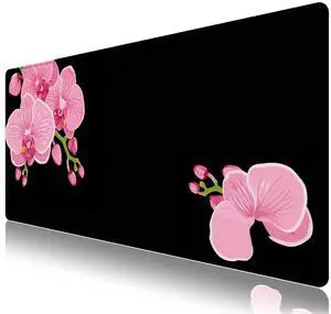 KEHIPI Extended Gaming Mouse Pad Mat- Large Desk Mat Non-Slip Rubber Base Computer Desktop Laptop Keyboard Mouse Mat Stitched Edges, 35.1x15.75 in XXL Waterproof Mousepad for Work & Game, Pink Peony KEHIPI Extended Gaming Mouse Pad Mat- Large Desk Mat Non-Slip Rubber Base Computer Desktop Laptop Keyboard Mouse Mat Stitched Edges, 35.1x15.75 in XXL Waterproof Mousepad for Work & Game, Pink Peony