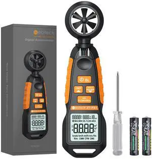 KEHIPI  Anemometer Wind Meter Tests Wind Speed and Airflow with 6 Velocity Measuring Units Backlight CFM Meter Measure Humidity and Temperature for HVAC Shooting Drone Driving Sailing Home Vent