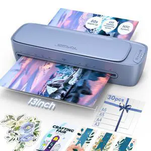KEHIPI 13 Inch Laminator Machine 11x17 with Laminating Sheets Personal Laminator for Teachers,60S Warm Up Cold Thermal Lamination Machine for Home Office,A3 Laminating Machine Portable Paper Laminate