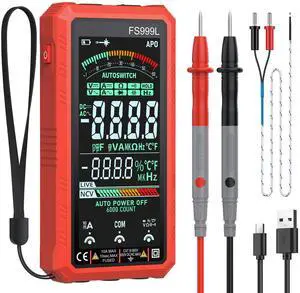 KEHIPI  USB C Rechargeable Smart Multimeter with 5.0 Inch Color Screen - 6000 Count Smart Multi Testers, True RMS Autoranging Multimeter, NCV Capacitance, CAT III 600V Safety