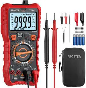 KEHIPI Digital Multimeter 6000 Count - TRMS Ohm Meter Multimeter, Voltimetro Digital, NCV DC AC Voltage Current Temperature Capacitance Resistance Diode Continuity HFE Tester