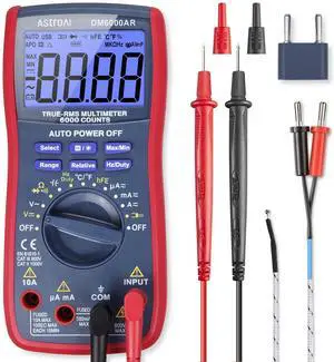 KEHIPI Digital Multimeter and Analyzer TRMS 6000 Counts Volt Meter Ohmmeter Auto-Ranging Tester; Accurately Measures Voltage Current Resistance Diodes Continuity Duty-Cycle Capacitance Temperature