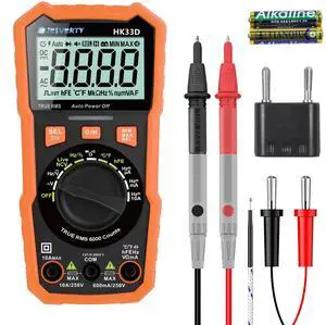 KEHIPI 6000 Counts Digital Multimeter Voltmeter Tester with NCV, LCD for AC/DC Voltage&Current, Resistance, Capacitance, Live Wire, Frequency, Temperature, Duty Cycle, Continuity, Diode Measuring