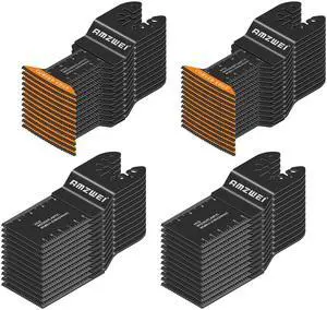 KEHIPI 28 PCS Oscillating Tool Blade, Premium Titanium Multi Tool Blades Kits for Wood Plastics Metal, Quick Release Oscillating Saw Blades