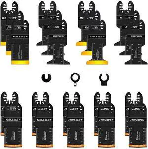 KEHIPI 22PCS Oscillating Tool Blades Metal Wood, 5 Types Quick Release Oscillating Saw Blades for DIY Projects, Oscillating Tool Blades Compatible with Dewalt Milwaukee Ryobi Rockwell Fein