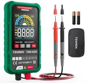KEHIPI TSM-522S Smart Digital Multimeter, Auto-Ranging Volt Meter, TRMS 4000 Counts Voltage Tester Measures Voltage, Capacitance, NCV, Frequency, Ohm, Continuity, Diode, Live Wire for Automotive, DIY KEHIPI TSM-522S Smart Digital Multimeter, Auto-Ranging Volt Meter, TRMS 4000 Counts Voltage Tester Measures Voltage, Capacitance, NCV, Frequency, Ohm, Continuity, Diode, Live Wire for Automotive, DIY
