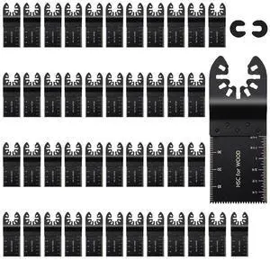 KEHIPI 40 Oscillating Tool Saw Blades Universal Wood Multitool Blade Quick Release Fits Porter Cable Black & Decker Rockwell Ridgid Ryobi Milwaukee DeWalt Chicago Craftsman