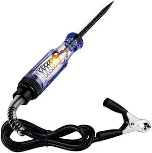 KEHIPI Test Light Automotive, 6V-12V-24V Circuit Tester with Light for Continuity Voltage Electrical Fuse Tester, Car Electric Tester Pen ABS Handle with Sharp Probe&Alligator Clip for Sedan, SUV, RV KEHIPI Test Light Automotive, 6V-12V-24V Circuit Tester with Light for Continuity Voltage Electrical Fuse Tester, Car Electric Tester Pen ABS Handle with Sharp Probe&Alligator Clip for Sedan, SUV, RV