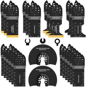 KEHIPI 26pcs Oscillating Saw Blades Titanium Multitool Blades for Wood Plastics Metal oscillating Tool Blades Kits Fit Rockwell Ridgid Ryobi Milwaukee Chicago Craftsman Dewalt KEHIPI 26pcs Oscillating Saw Blades Titanium Multitool Blades for Wood Plastics Metal oscillating Tool Blades Kits Fit Rockwell Ridgid Ryobi Milwaukee Chicago Craftsman Dewalt