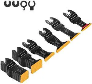 KEHIPI 20PCS Titanium Oscillating Tool Blade Cuts Metal and Wood, Sharp and Durable Multitool Blades, Multi Tool Blades Kits