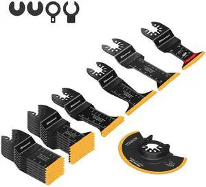 KEHIPI 22PCS Titanium Oscillating Tool Blade Cuts Metal and Wood, Sharp and Durable Multitool Blades, Multi Tool Blades Kits, Oscillating Saw Blades Fit Dewalt Milwaukee Ryobi Makita Worx Rockwell Wen