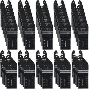 KEHIPI 60PCS Oscillating Tool Blade Cuts Wood Plastics, Sharp Durable Multitool Blades, Quick Release Multi Tool Blades Kits, Oscillating Saw Blades Fit Dewalt Milwaukee Ryobi Makita Worx Wen Rockwell