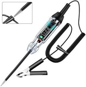 KEHIPI Upgraded Buzzer Automotive Test Light, DC 3-72V Heavy Duty Digital LED Circuit Tester with Voltmeter & Dual Color Polarity Indicate Light, Bidirectional Auto Voltage Tester Electric Light Test KEHIPI Upgraded Buzzer Automotive Test Light, DC 3-72V Heavy Duty Digital LED Circuit Tester with Voltmeter & Dual Color Polarity Indicate Light, Bidirectional Auto Voltage Tester Electric Light Test