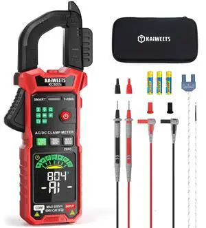 KEHIPI Smart Digital Clamp Meter, 2025 New AI Auto Ranging Multimeter with D-Shaped Jaw, NCV, Inrush, Automatic Measure AC DC Voltage/Current, Continuity, Temperature, Resistance, Capacitance, Diode