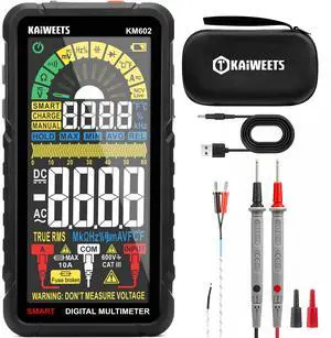 KEHIPI Smart Multimeter Rechargeable Electrical Tester with Auto Ranging Digital Voltmeter Measures Voltage Current Resistance Continuity Capacitance Temperature Frequency NCV 6000 Counts TRMS KEHIPI Smart Multimeter Rechargeable Electrical Tester with Auto Ranging Digital Voltmeter Measures Voltage Current Resistance Continuity Capacitance Temperature Frequency NCV 6000 Counts TRMS